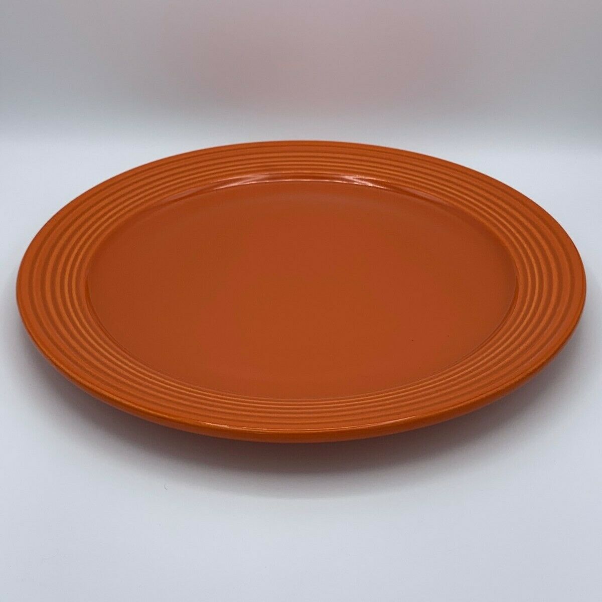Vintage Bauer Pottery Orange-Red Platter/Chop Plate 13 inches