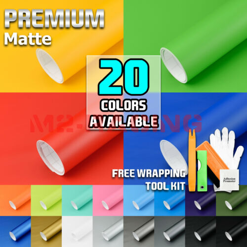 20 Colors Premium Matte Vinyl Wrap Sticker Decal Sheet Bubble Free Air Release