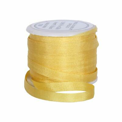 Threadart 100% Pure Silk Ribbon - 4mm Sun Gold - No. 666-3 Sizes - 50 Colors