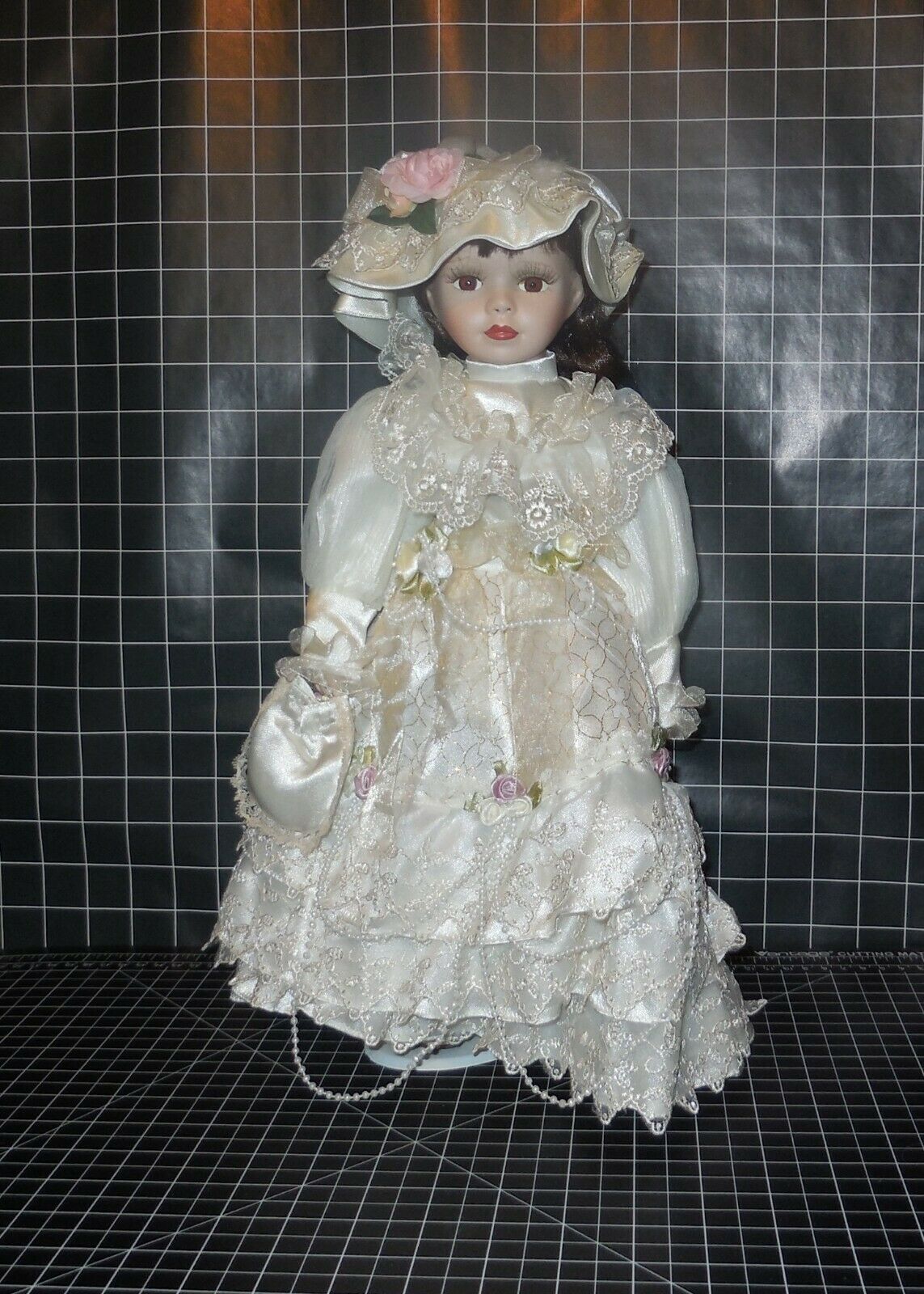 Collectible Porcelain Doll With Stand