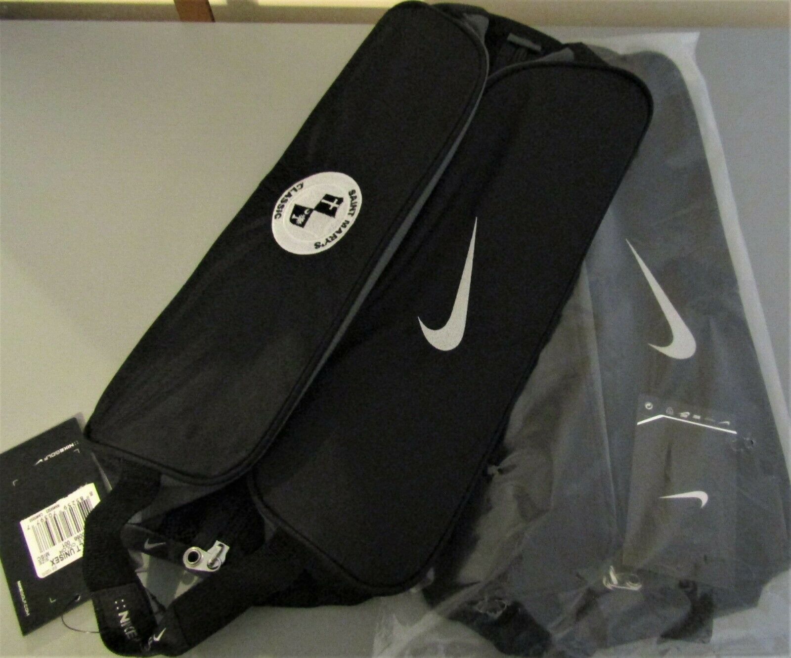 (2) Vintage Nike Golf Embroidered Saint Mary's Golf Classic Shoe Bag New