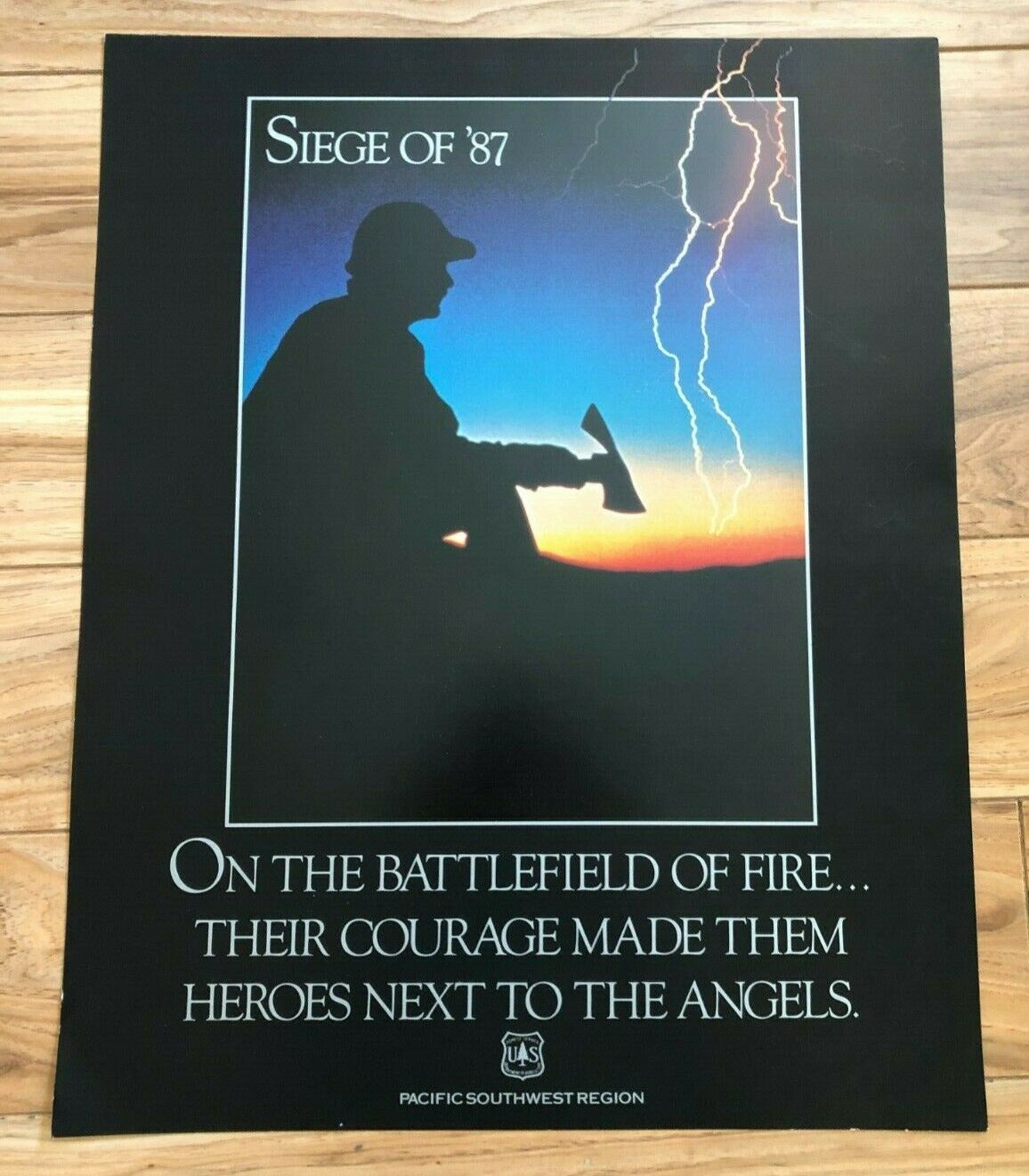 Usfs R5 Siege Of '87 Tribute To Wildland Firefighters Poster Excellent Condition