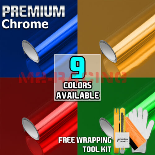 9 Colors Chrome Vinyl Film Wrap Sticker Decal Air Release Bubble Free 3 Layers