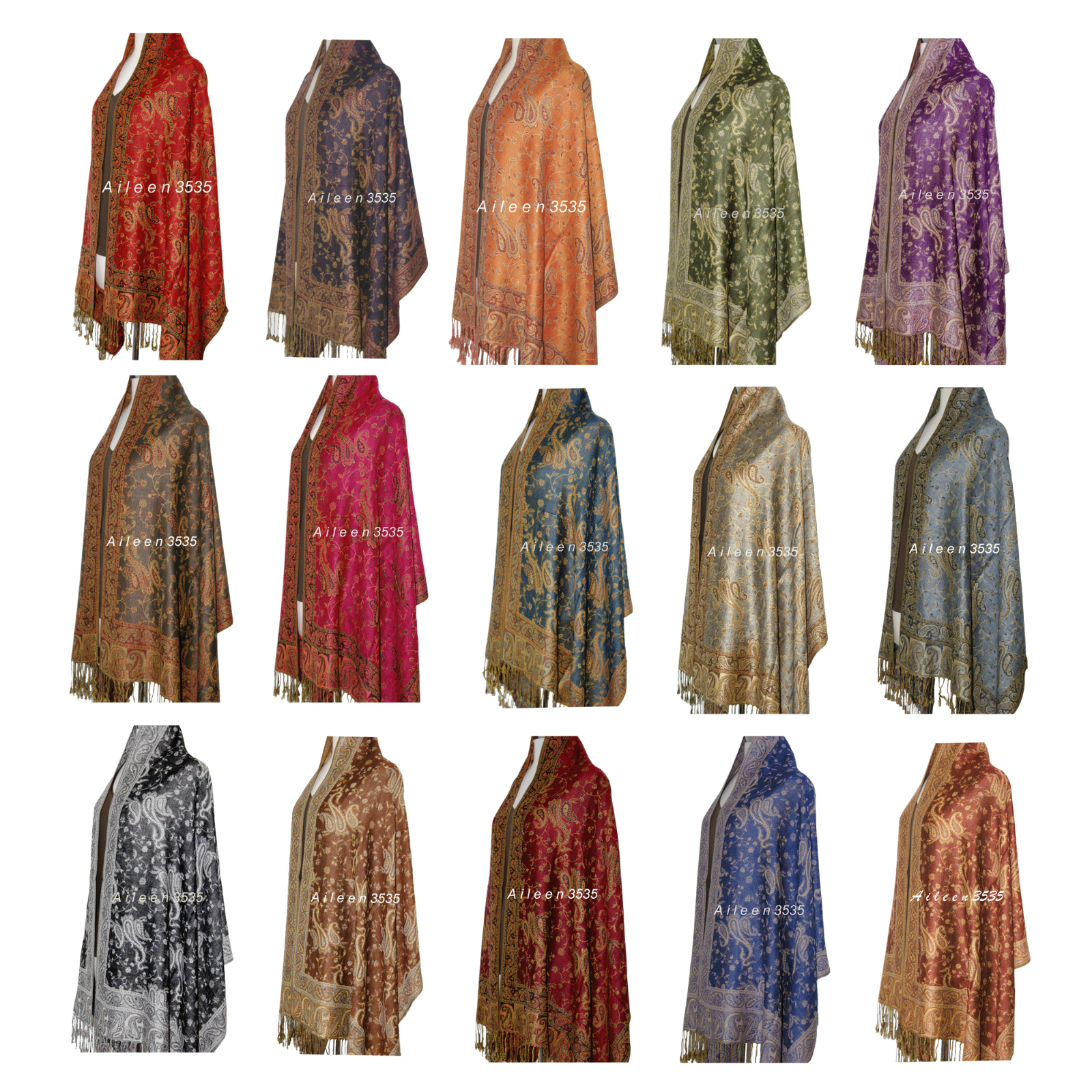 Gorgeous Pashmina Paisley Shawl/wrap/scarf
