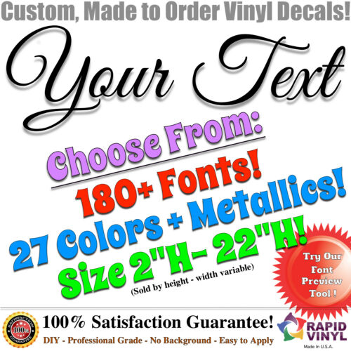 Custom Vinyl Lettering Decal Car Truck Decals Sign Banner Window Text Sticker