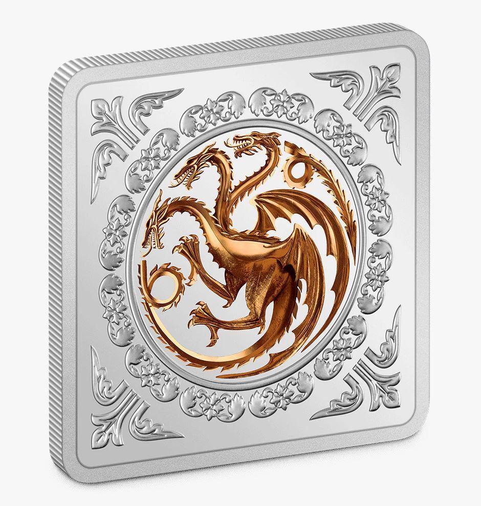 1 oz Silver Medallion  Game of Thrones: Targaryen Sigil