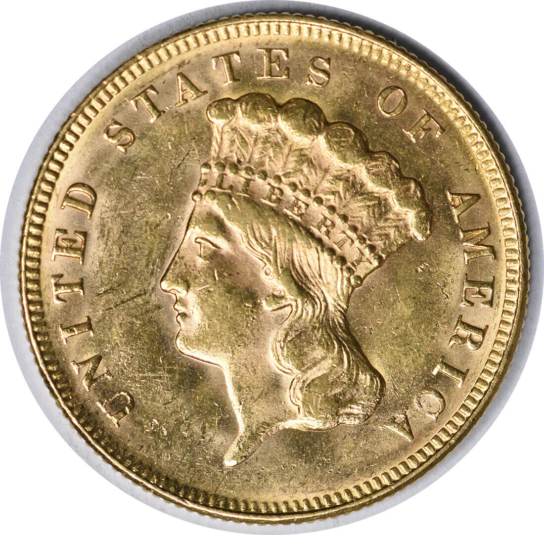 1874 $3 Gold BU Uncertified #844