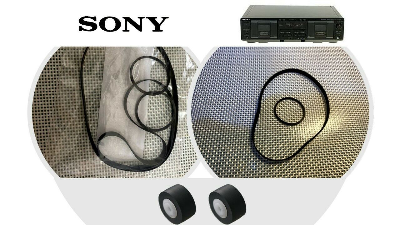 Premium  Sony Cassette Deck Capstan Belt Set, Pinch Roller For Es Wr We K Models