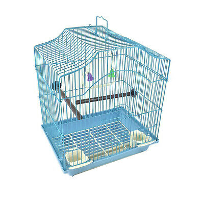 14" Small Parakeet Wire Bird Cage For Finches Canaries Hanging Travel Bird House