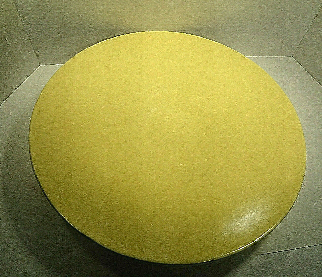 Vintage Bauer Pottery Yellow Pedestal Footed Bowl