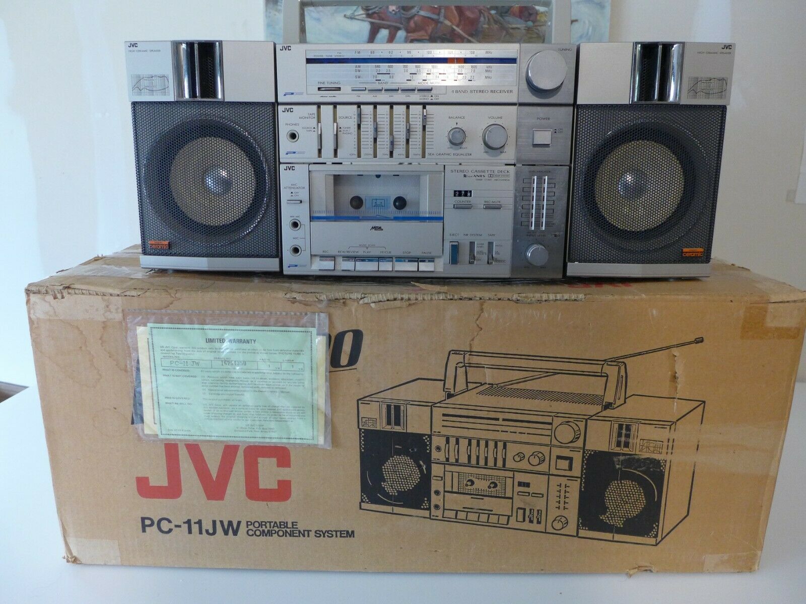 Jvc Pc-11jw  Boombox ,accessories ,original Box ,rare