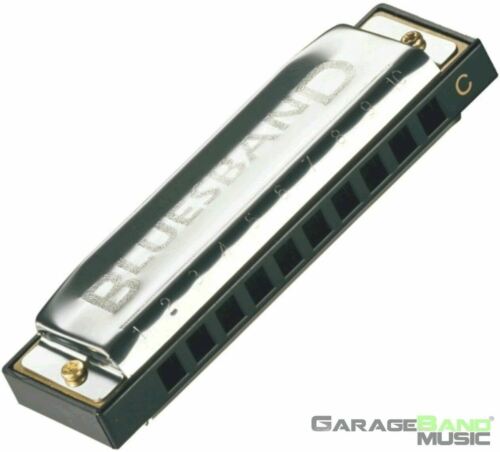 Hohner BluesBand Harmonica Key of C Blues Band Stainless Steel