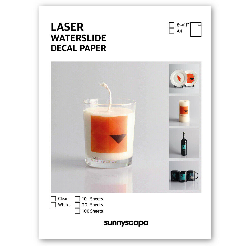 Sunnyscopa Diy Laser Waterslide Decal Paper Standard 13μm