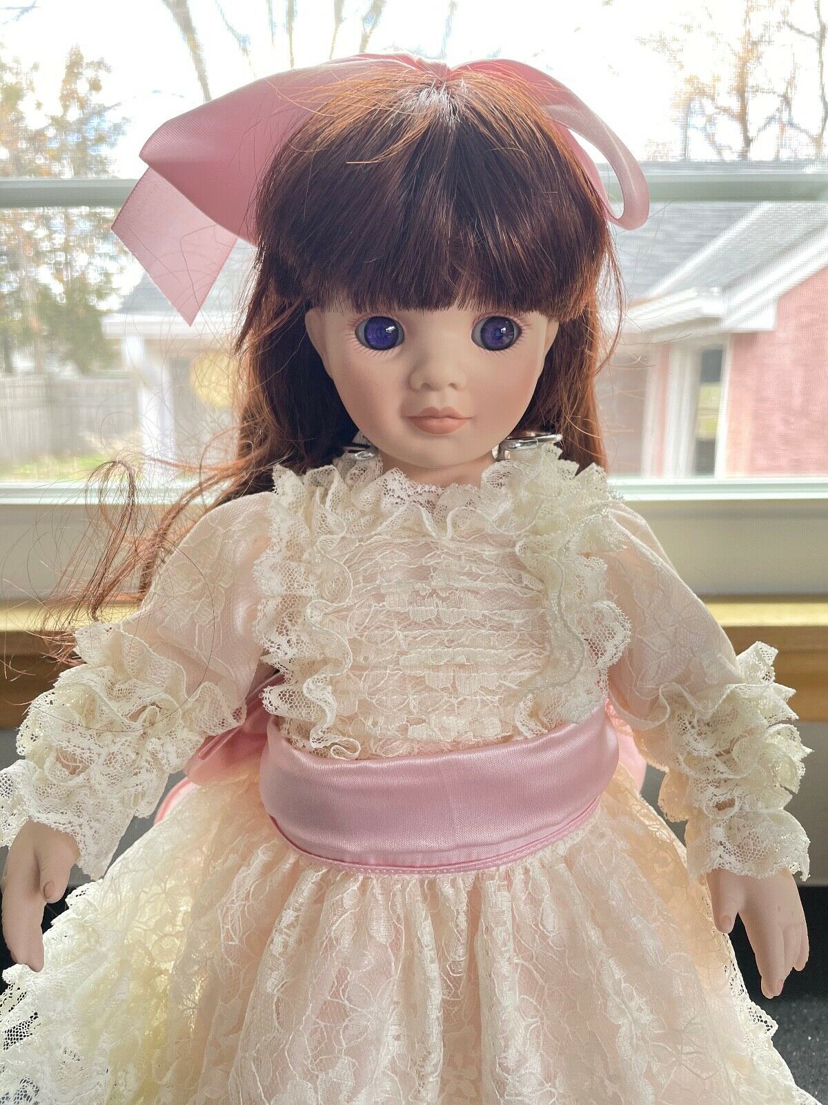 Collectible "dolls By Pauline" - Renoir Pink - Hand Painted Porcelain Doll