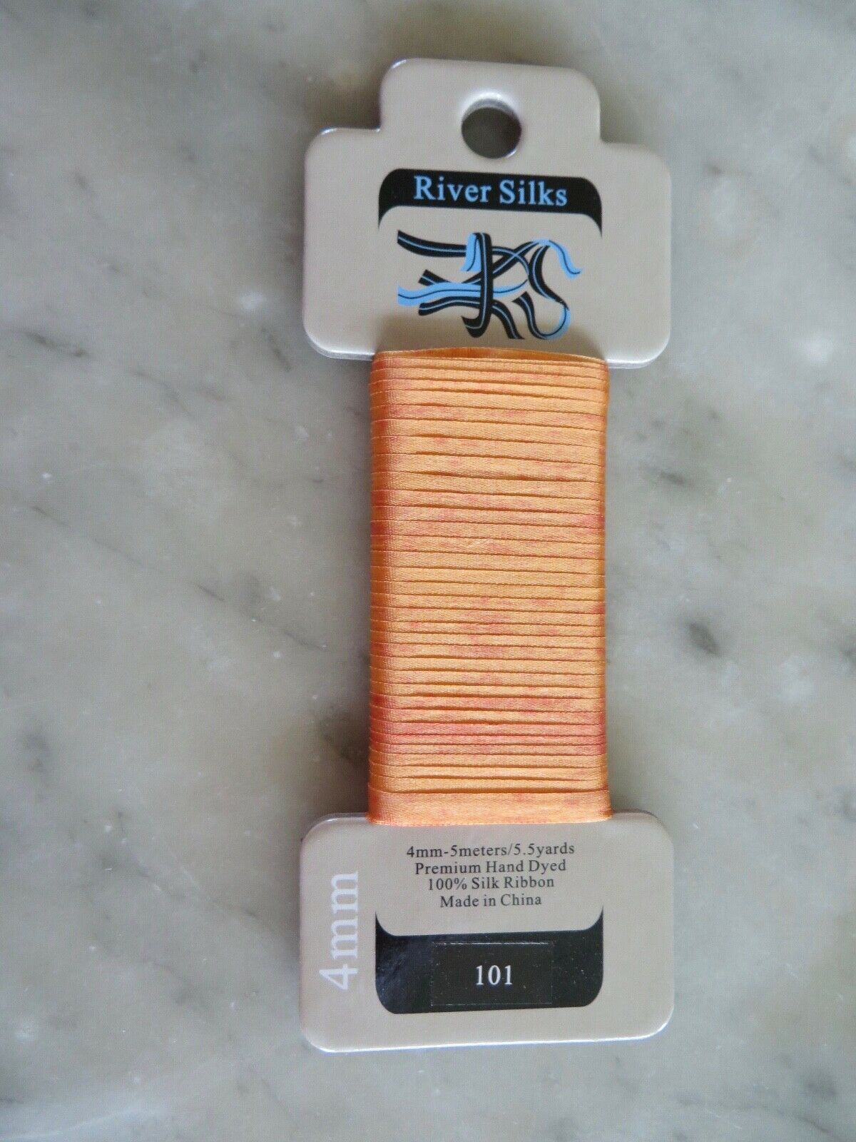 10% Off River Silks Hand-dyed 100% Silk Ribbon 5.5 yard Cards