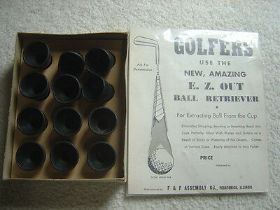 Vintage Unused Ez Out Dozen Golf Ball Retriever With Display Board