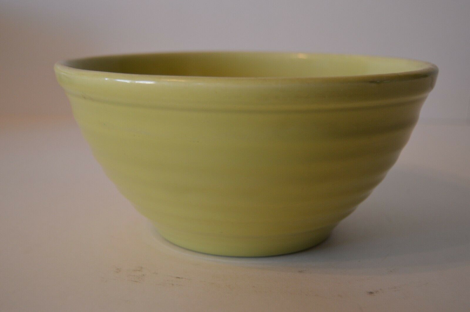Bauer Vintage #18 Yellow Mixing Bowl Usa Pottery Kitchen Ringware Beehive Nice