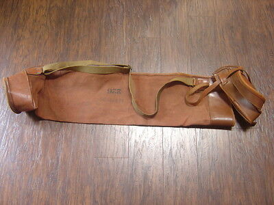 Used Canvass With Leather Trimming Golf? Travel Bag 14a/4685 266