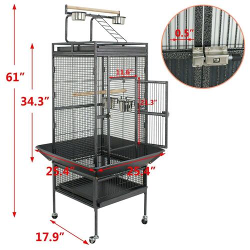 61" Style Bird Cage Large Play Top Parrot Finch Cage Pet Supply Easy Assemble